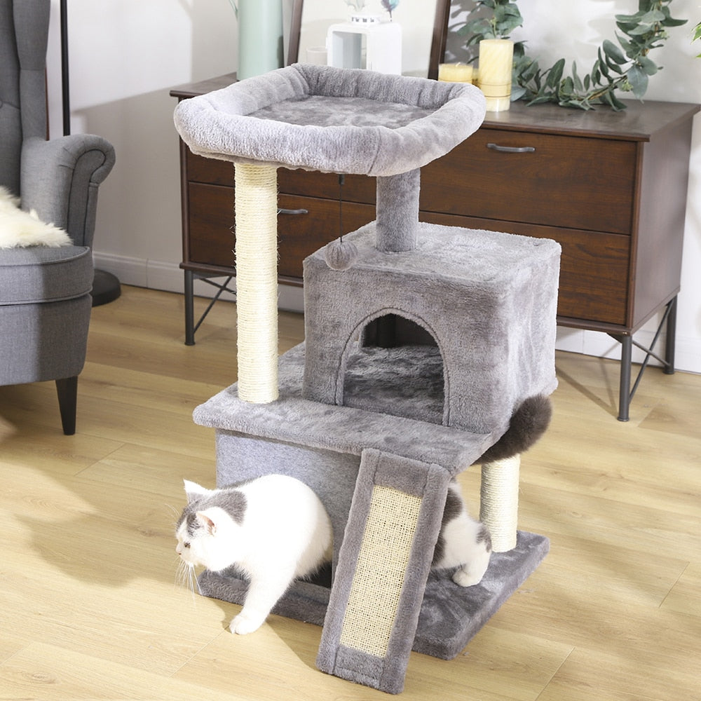 Cat Jumping Toy with Ladder Scratching Post