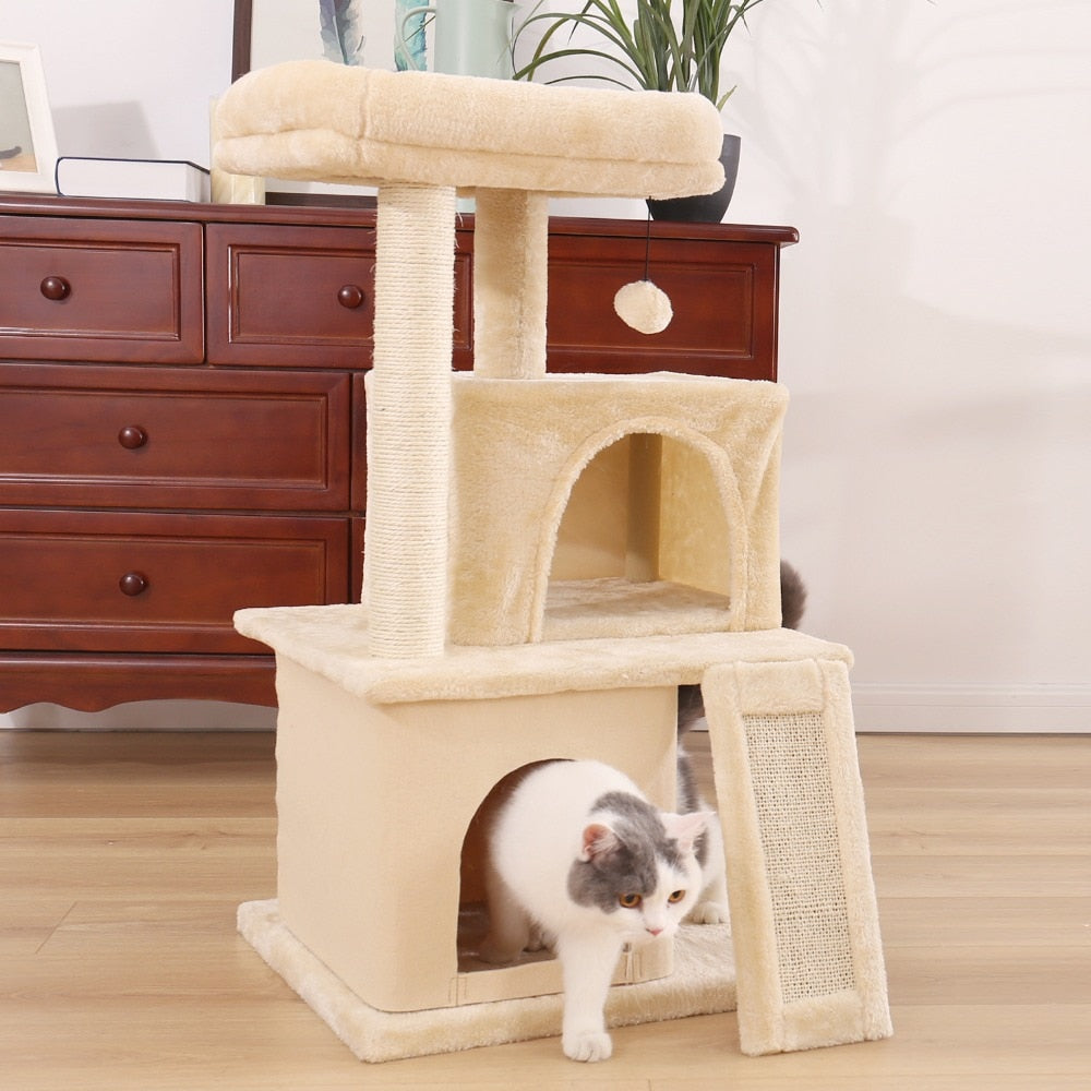 Cat Jumping Toy with Ladder Scratching Post