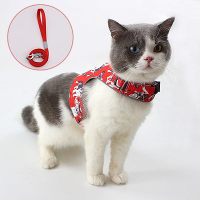 Reflective Cat Harness and Leash Set