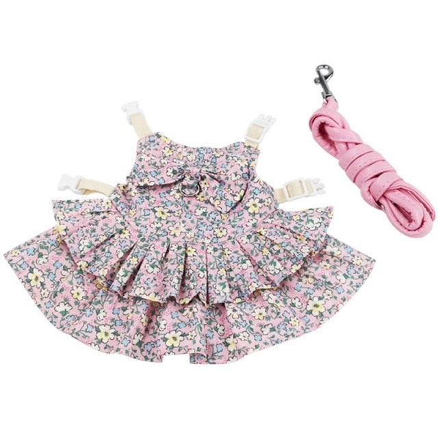 Guinea Pig Floral Harness Vest and Leash Set