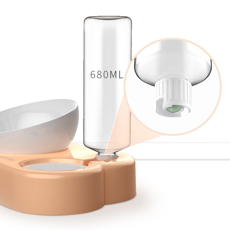 2-in-1 Feeder Bowl with Automatic Water Dispenser