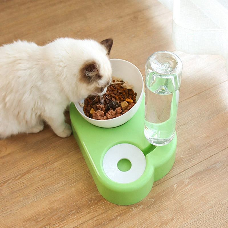 2-in-1 Feeder Bowl with Automatic Water Dispenser