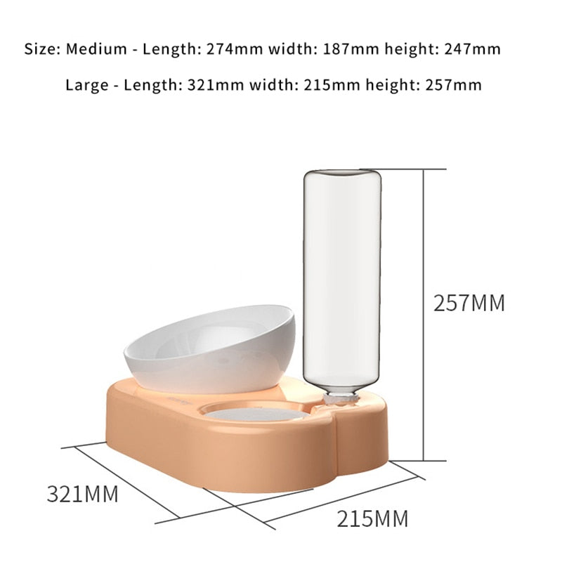 2-in-1 Feeder Bowl with Automatic Water Dispenser