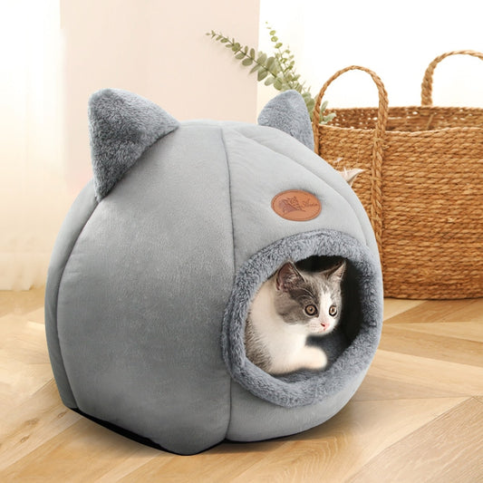 Deep Sleep Eat Shaped Cat Bed