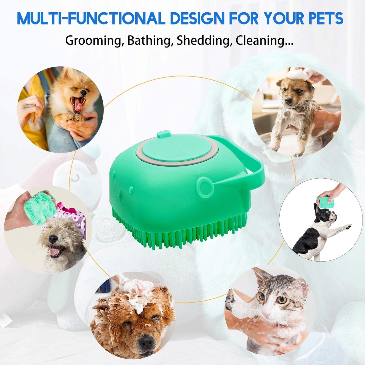 Pet Shampoo Massage Brush