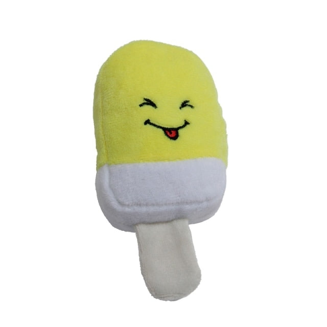Plush Fruit Squeaky Bite-Resistant Dog Chew Toy