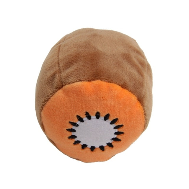 Plush Fruit Squeaky Bite-Resistant Dog Chew Toy