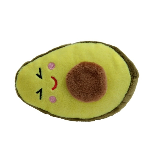 Plush Fruit Squeaky Bite-Resistant Dog Chew Toy