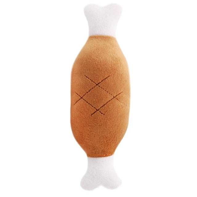 Plush Fruit Squeaky Bite-Resistant Dog Chew Toy