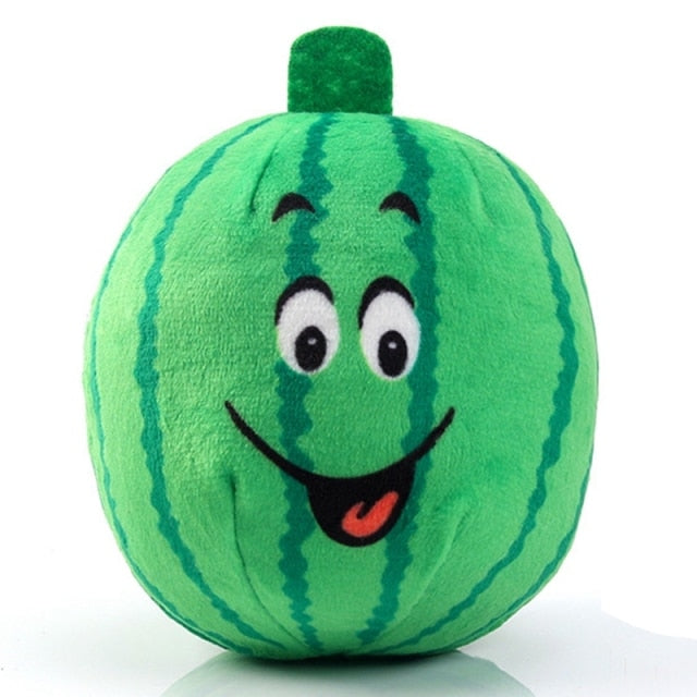 Plush Fruit Squeaky Bite-Resistant Dog Chew Toy