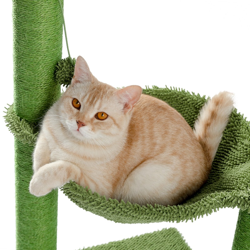 Cactus Cat Tree Toy with Ball Scratching Post