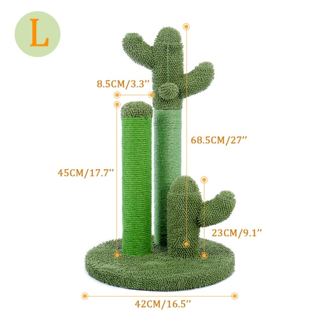 Cactus Cat Tree Toy with Ball Scratching Post