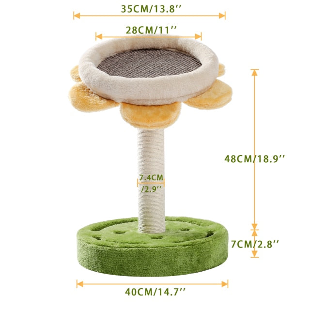 Cactus Cat Tree Toy with Ball Scratching Post