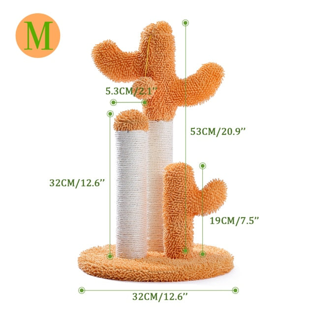 Cactus Cat Tree Toy with Ball Scratching Post