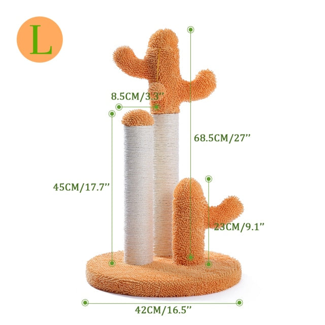 Cactus Cat Tree Toy with Ball Scratching Post