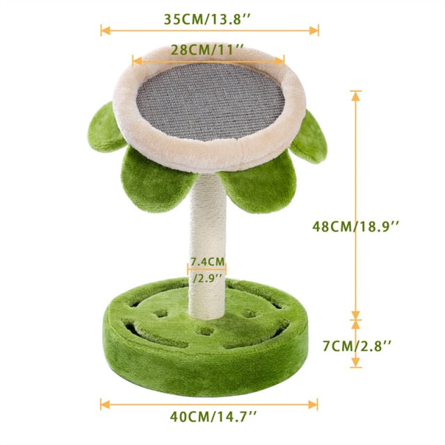 Cactus Cat Tree Toy with Ball Scratching Post
