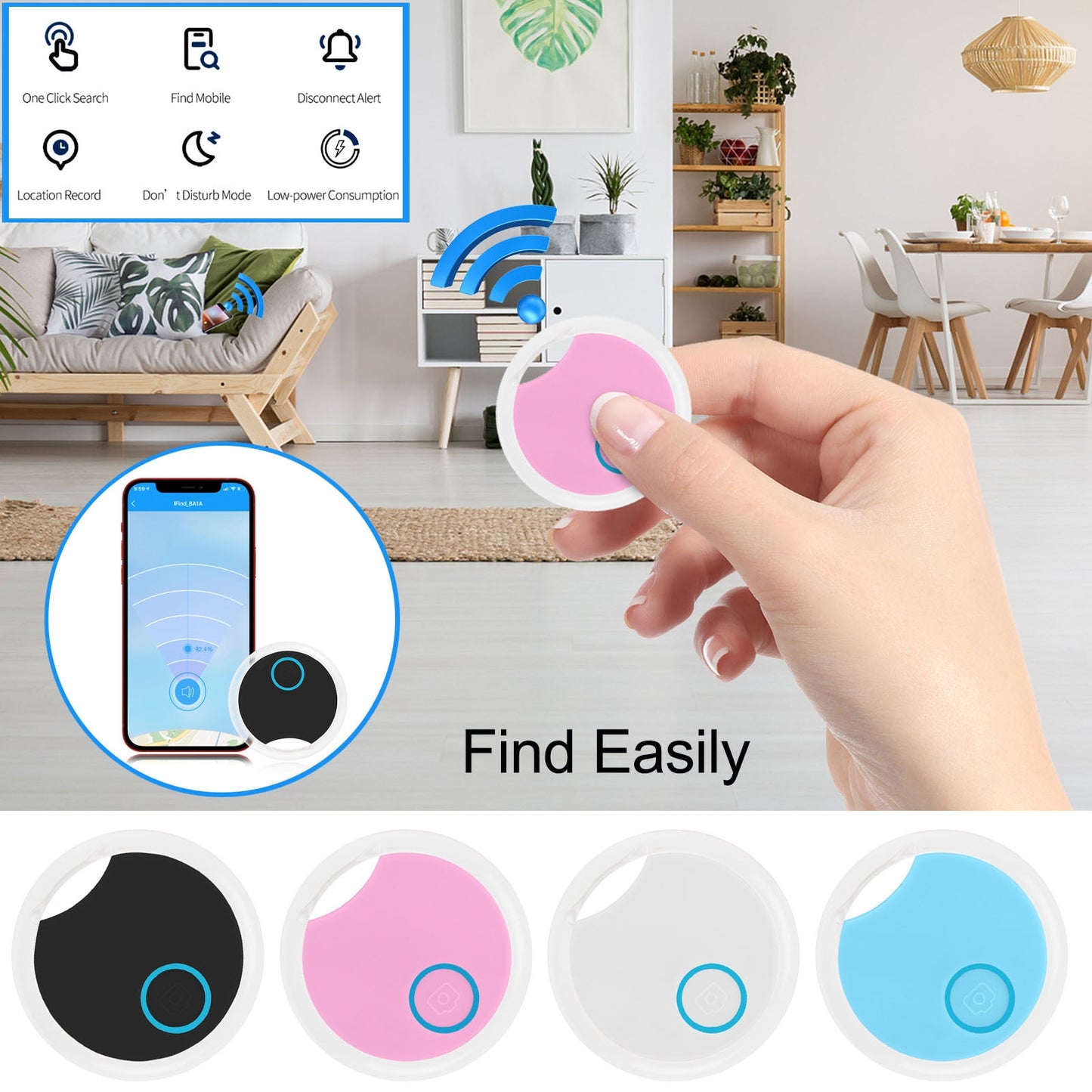 Mini Anti-Lost Waterproof Bluetooth Locator