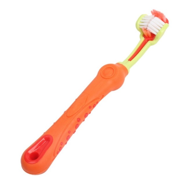Three-Sided Pet Toothbrush