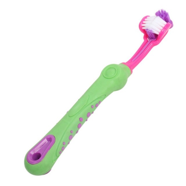 Three-Sided Pet Toothbrush