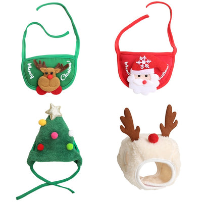 Christmas Pet Bandana and Head Piece