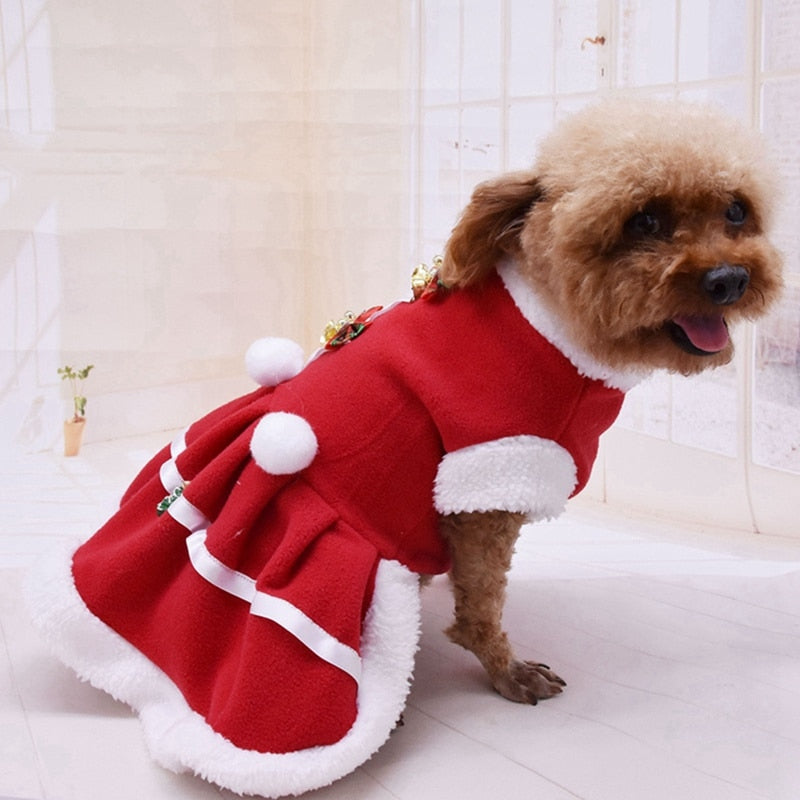 Christmas Dog Dress Costume