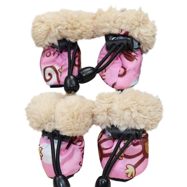 4Pcs Dog Winter Rain Boots