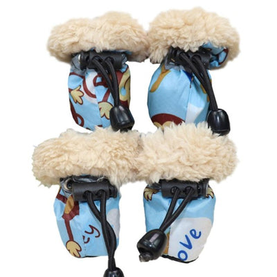 4Pcs Dog Winter Rain Boots