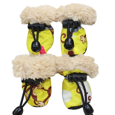 4Pcs Dog Winter Rain Boots