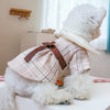 Classy Wool Plaid Pet Dress