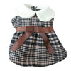 Classy Wool Plaid Pet Dress