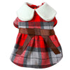 Classy Wool Plaid Pet Dress