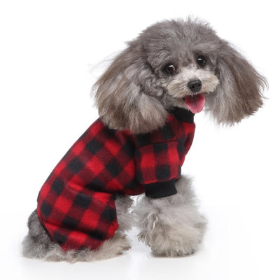 Plaid Dog Pajama Onesie