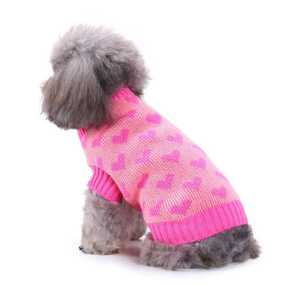 Hearts All Over Pet Sweater
