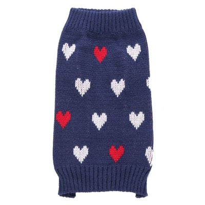 Hearts All Over Pet Sweater