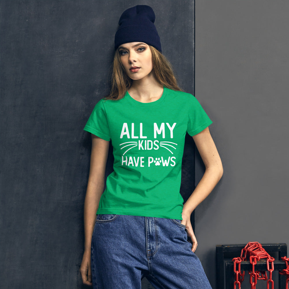 My Kids Have Paws Women's Short Sleeve T-Shirt